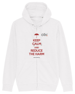 Keep calm and reduce the harm Hanorac cu fermoar Unisex Connector