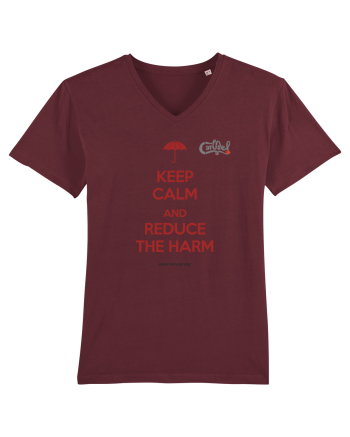 Keep calm and reduce the harm Burgundy