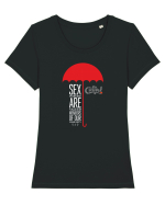 Sex workers Tricou mânecă scurtă guler larg fitted Damă Expresser