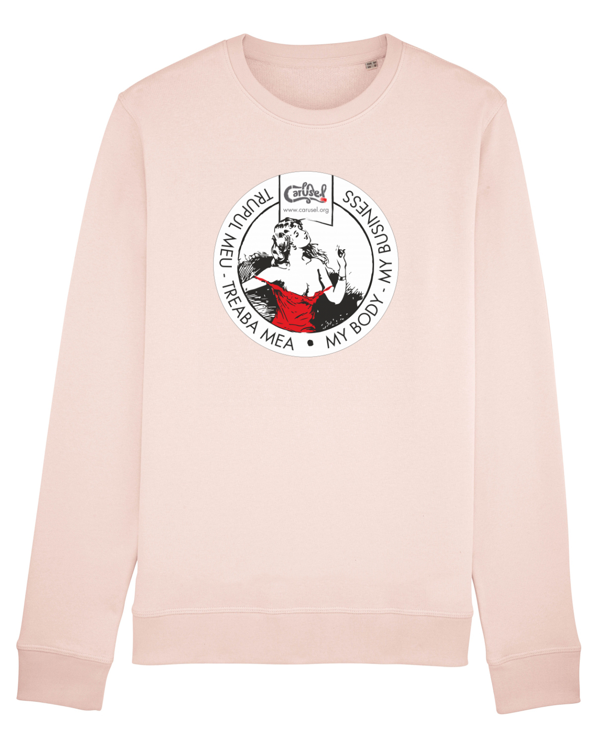 Bluză mânecă lungă Unisex Rise Candy Pink