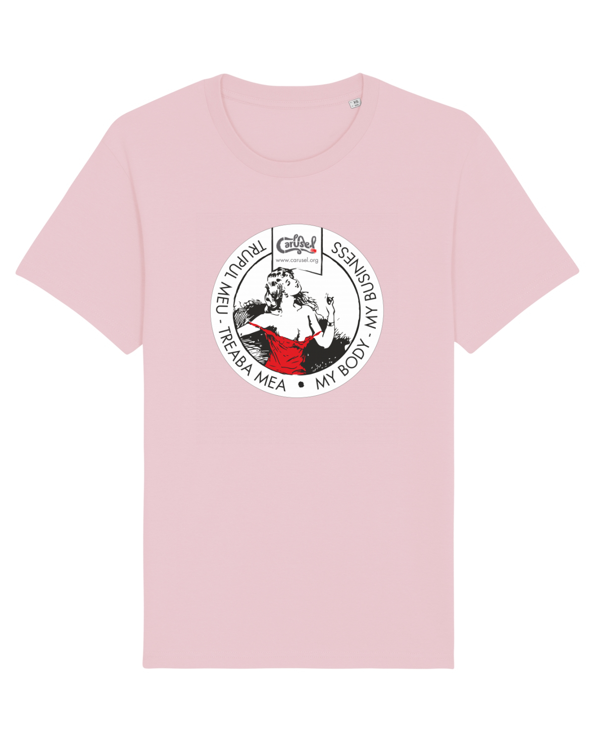 Tricou mânecă scurtă Unisex Rocker Cotton Pink
