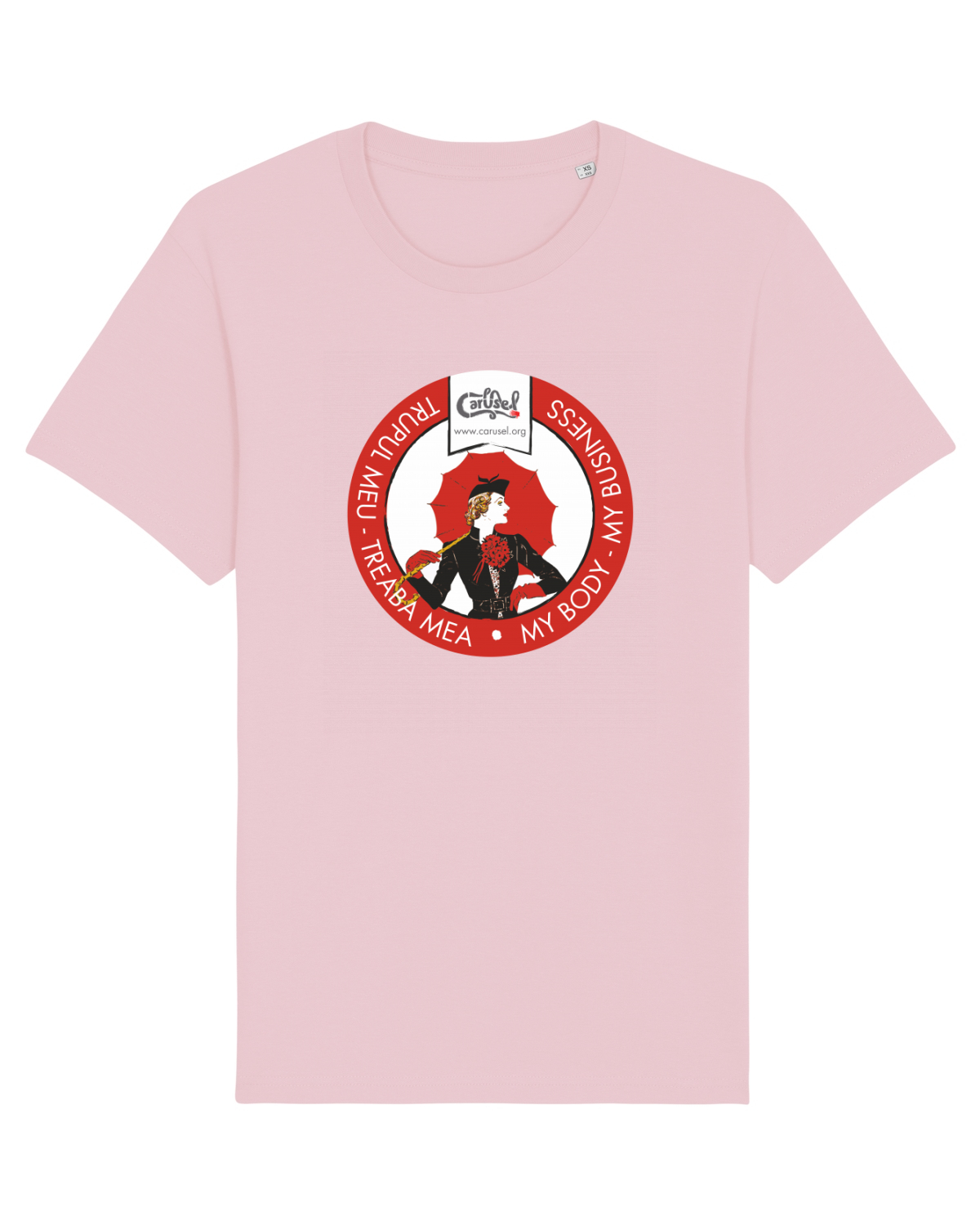 Tricou mânecă scurtă Unisex Rocker Cotton Pink