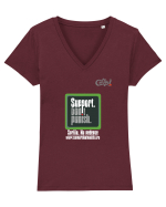 Support. Don't punish Tricou mânecă scurtă guler V Damă Evoker