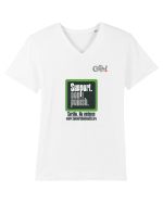 Sprijin. Nu pedepse Tricou mânecă scurtă guler V Bărbat Presenter