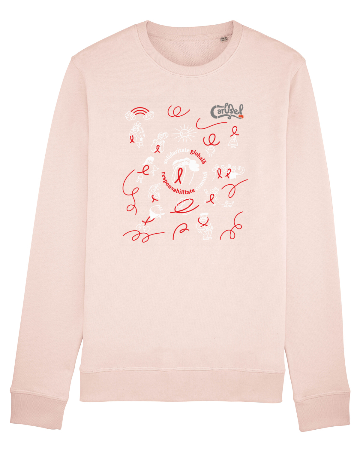 Bluză mânecă lungă Unisex Rise Candy Pink