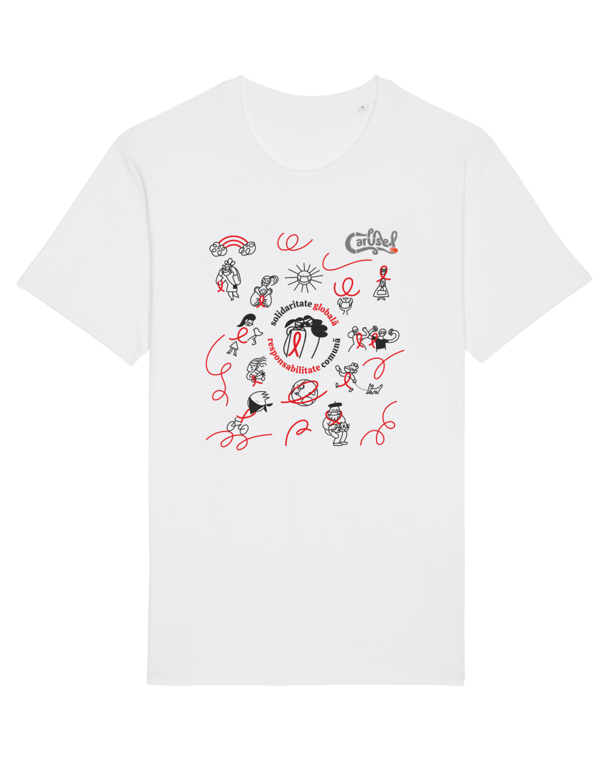Tricou mânecă scurtă Unisex Rocker White