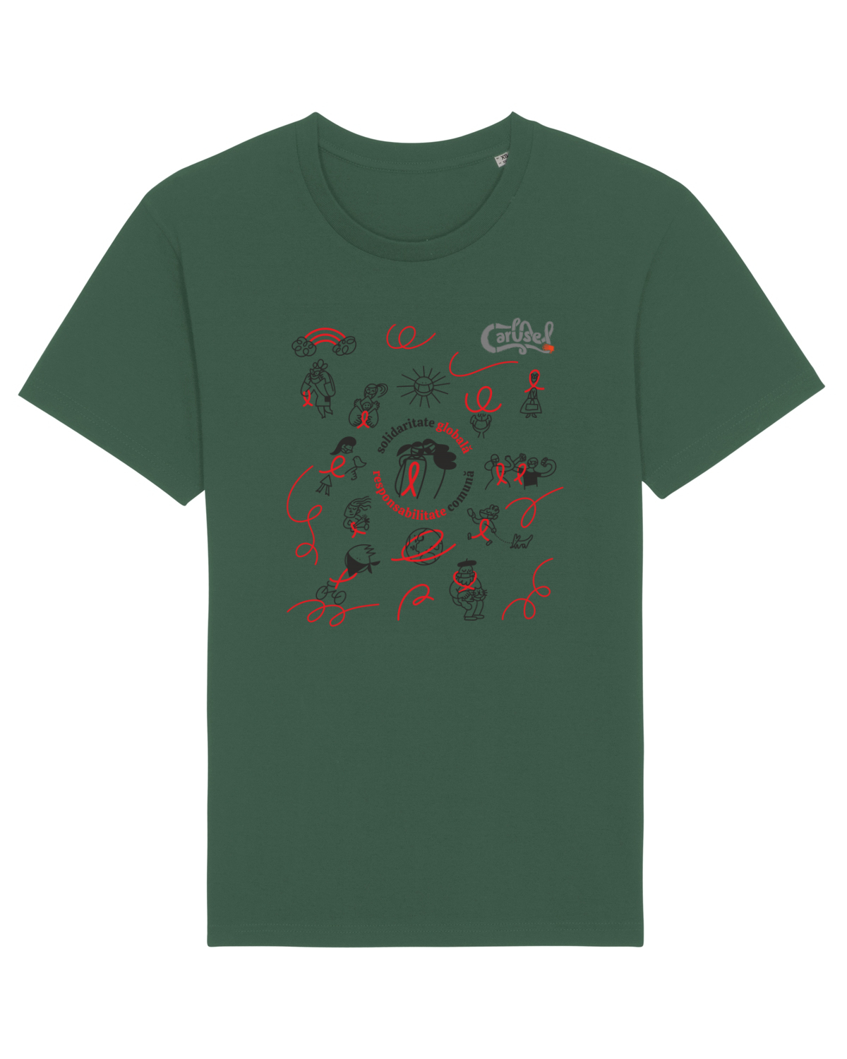 Tricou mânecă scurtă Unisex Rocker Bottle Green