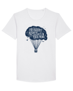 Brain Baloon Tricou mânecă scurtă guler larg Bărbat Skater