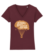 Brain Baloon Tricou mânecă scurtă guler V Damă Evoker