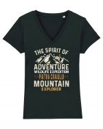 Adventure Piatra Craiului Mountains Tricou mânecă scurtă guler V Damă Evoker