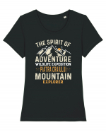 Adventure Piatra Craiului Mountains Tricou mânecă scurtă guler larg fitted Damă Expresser