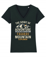 Adventure Fagaras Mountains Tricou mânecă scurtă guler V Damă Evoker