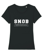 Snob Tricou mânecă scurtă guler larg fitted Damă Expresser