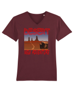 Desert Tricou mânecă scurtă guler V Bărbat Presenter