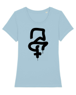 Abstract Art, Simbol Tricou mânecă scurtă guler larg fitted Damă Expresser