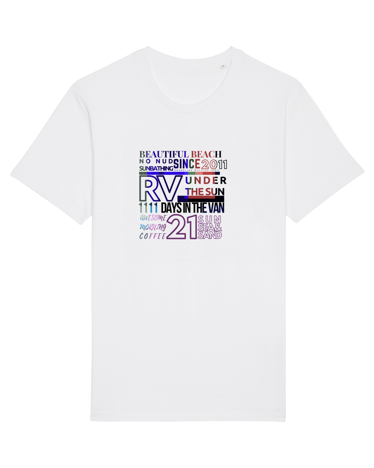 Tricou mânecă scurtă Unisex Rocker White