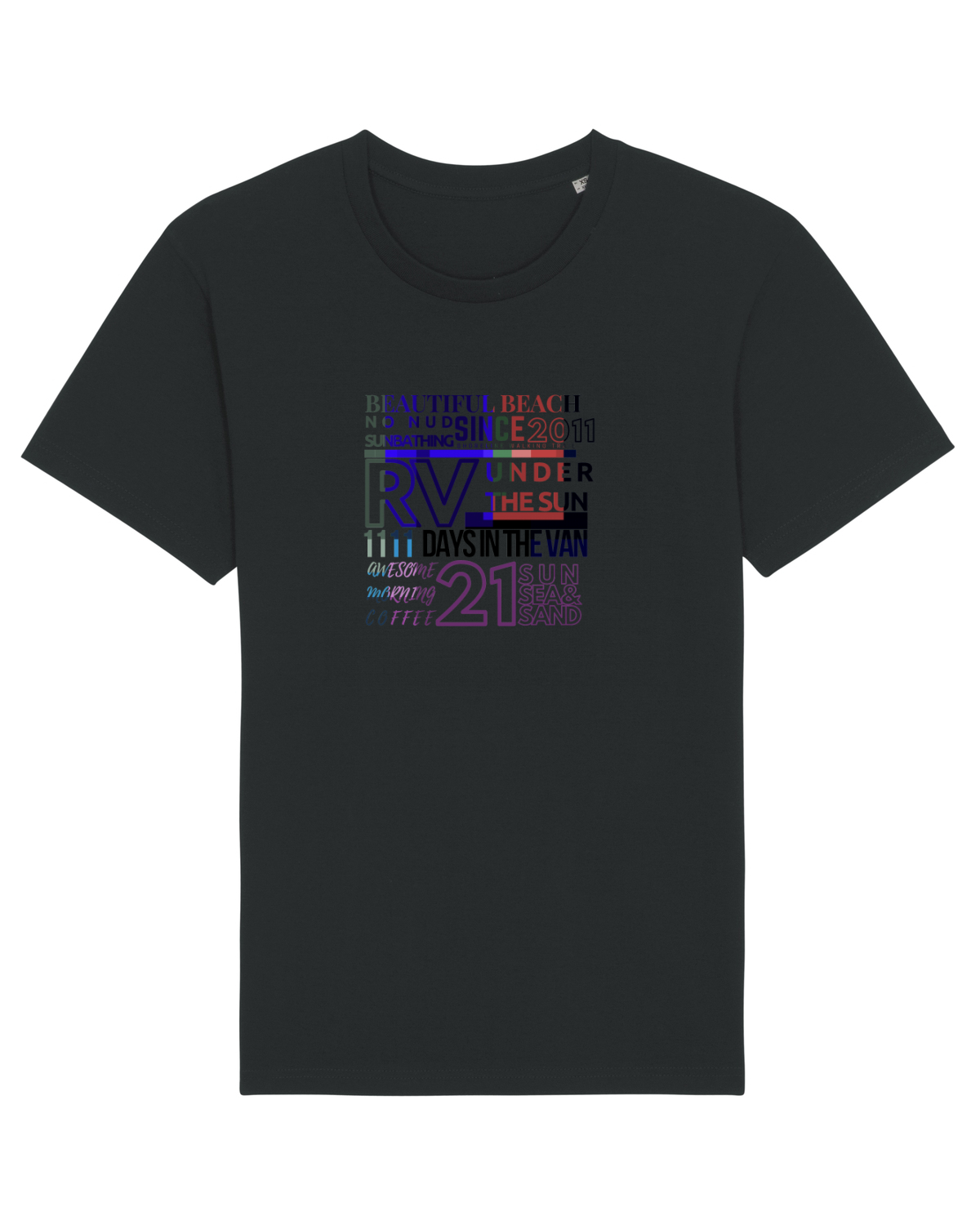 Tricou mânecă scurtă Unisex Rocker Black