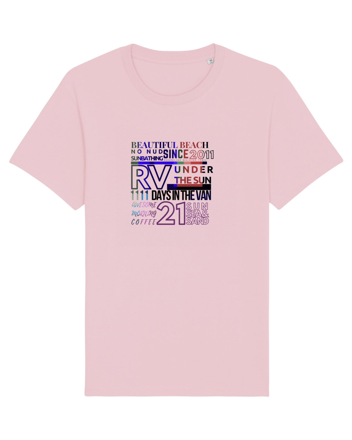 Tricou mânecă scurtă Unisex Rocker Cotton Pink