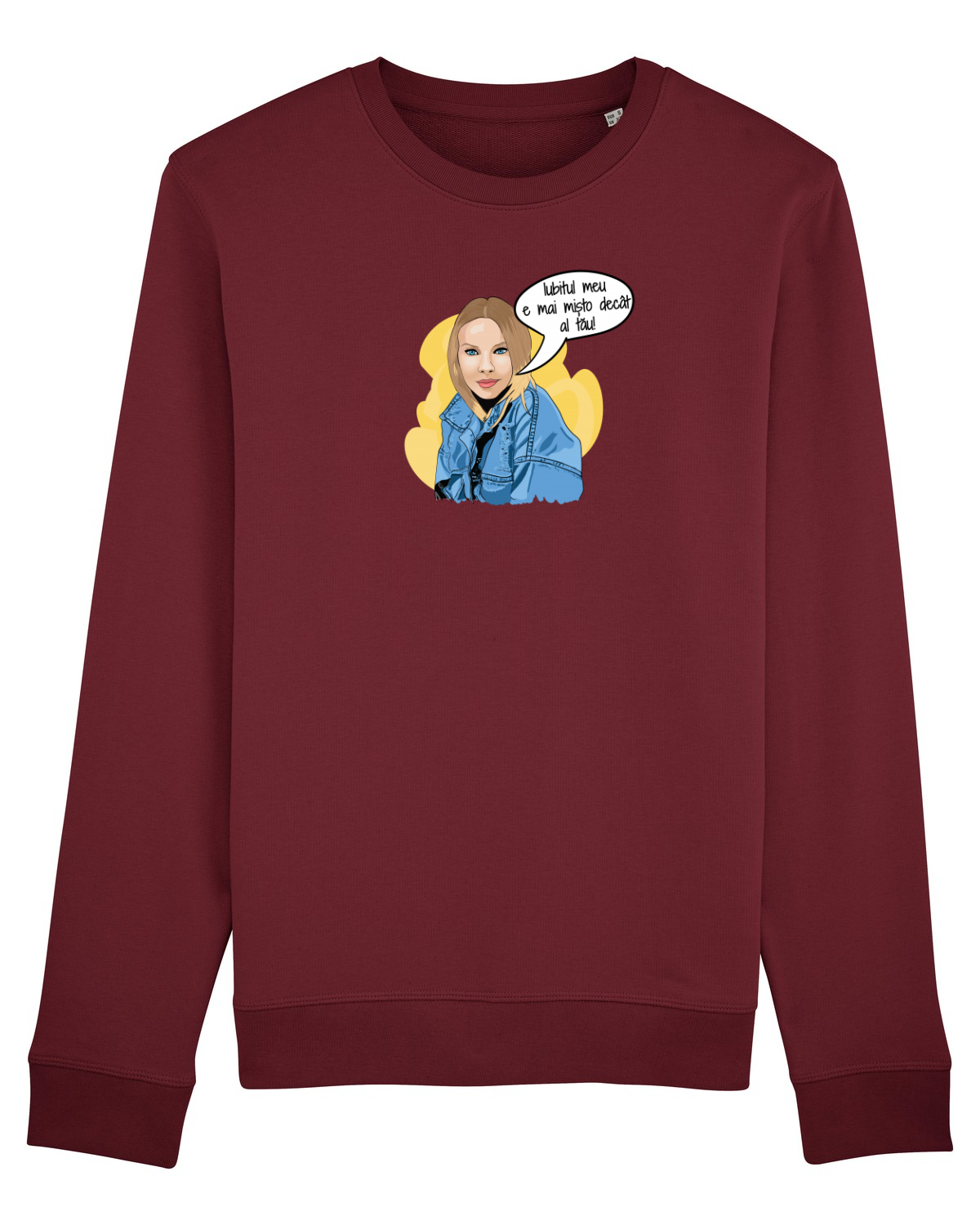 Bluză mânecă lungă Unisex Rise Burgundy