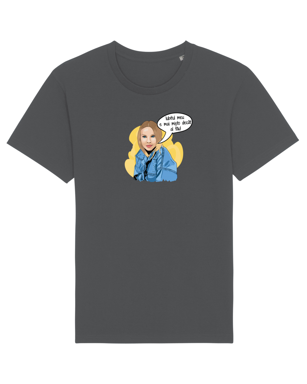 Tricou mânecă scurtă Unisex Rocker Anthracite