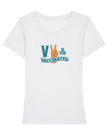 V is for vaccinated White
