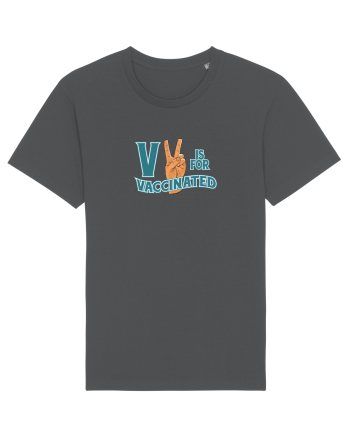 V is for vaccinated Tricou mânecă scurtă Unisex Rocker