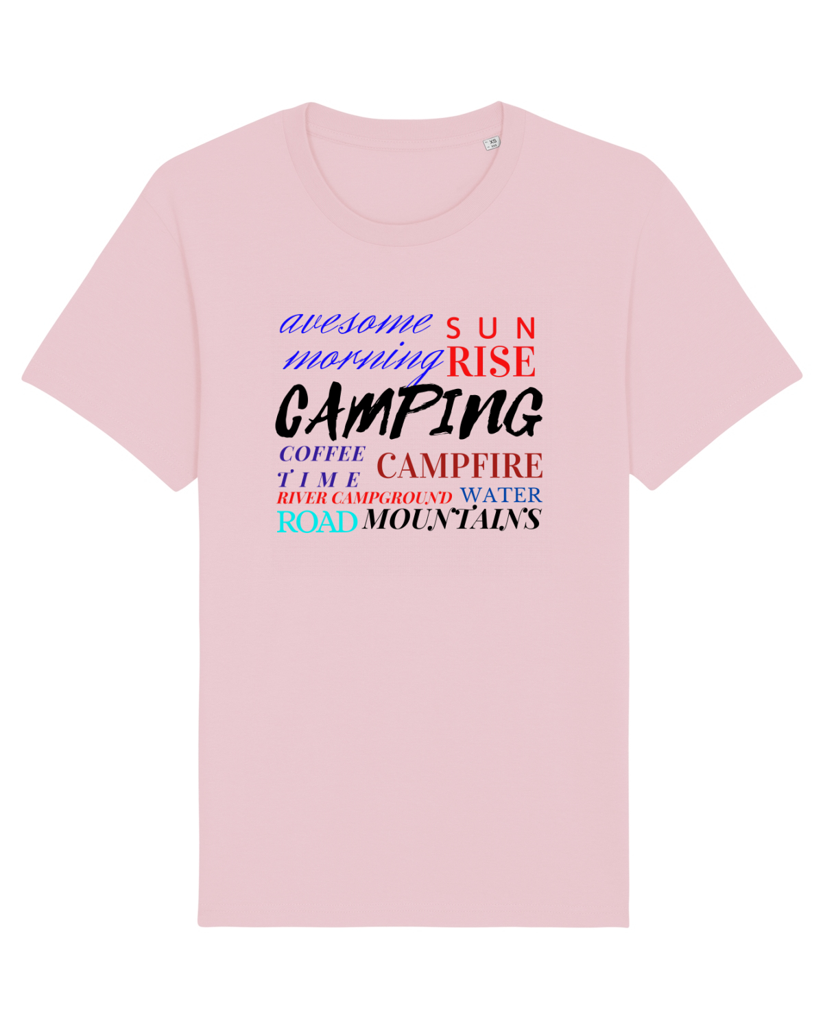 Tricou mânecă scurtă Unisex Rocker Cotton Pink