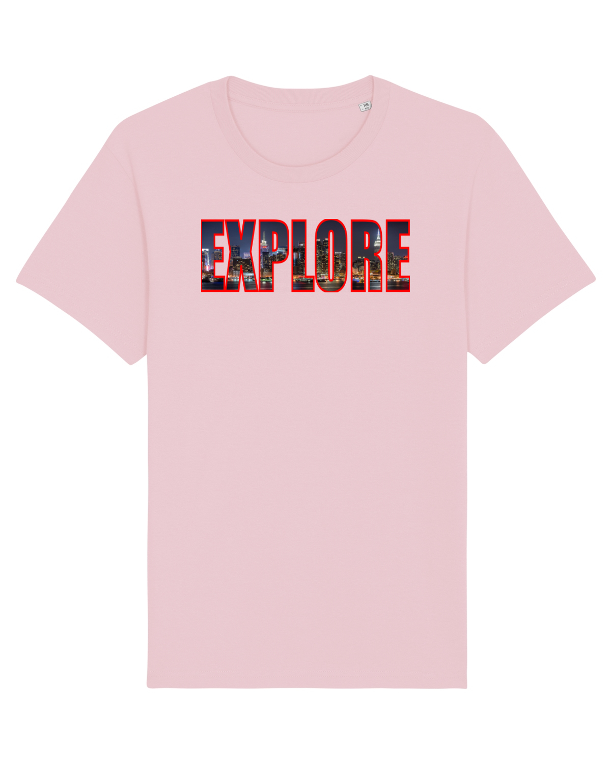 Tricou mânecă scurtă Unisex Rocker Cotton Pink