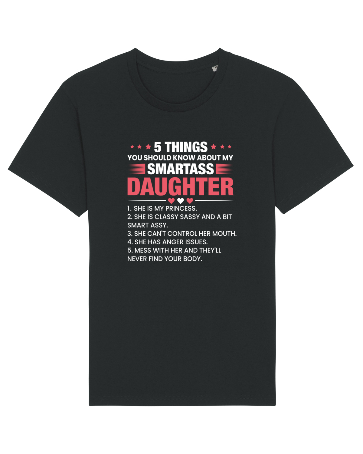 Tricou mânecă scurtă Unisex Rocker Black