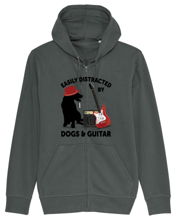 Easily Distracted By Dogs And Guitar Anthracite