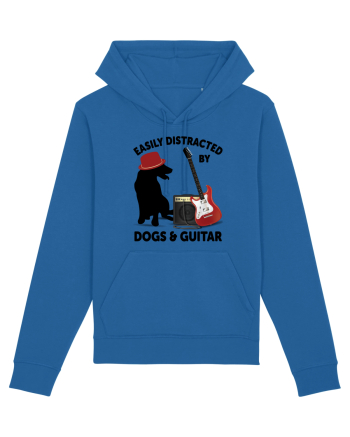 Easily Distracted By Dogs And Guitar Royal Blue