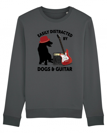 Easily Distracted By Dogs And Guitar Anthracite