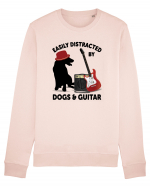 Easily Distracted By Dogs And Guitar Bluză mânecă lungă Unisex Rise
