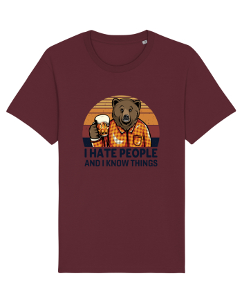 I Hate People And I Know Things Burgundy