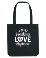 I Just Freaking Love Elephants Sacoșă textilă