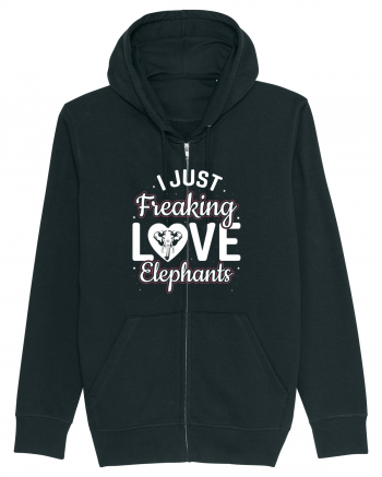 I Just Freaking Love Elephants Black