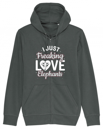I Just Freaking Love Elephants Anthracite