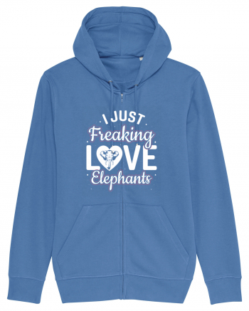 I Just Freaking Love Elephants Bright Blue