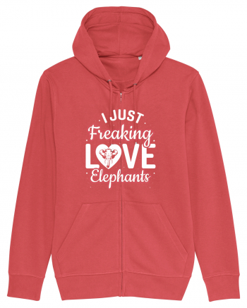 I Just Freaking Love Elephants Carmine Red