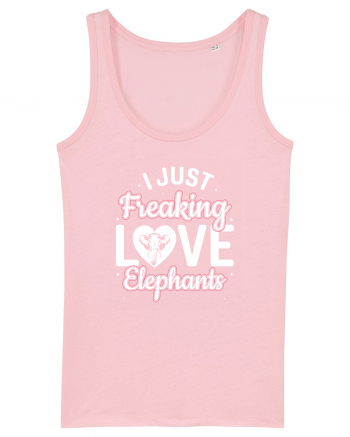 I Just Freaking Love Elephants Cotton Pink