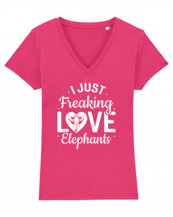 I Just Freaking Love Elephants Raspberry