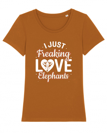 I Just Freaking Love Elephants Roasted Orange