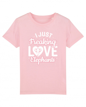 I Just Freaking Love Elephants Cotton Pink