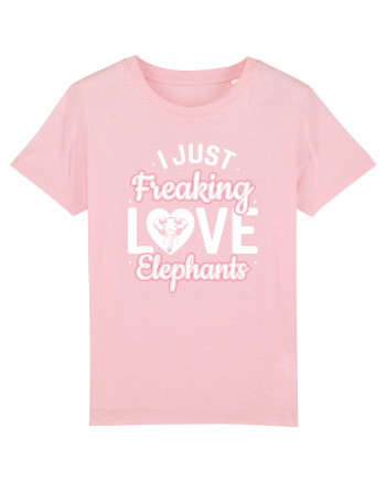I Just Freaking Love Elephants Cotton Pink