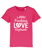 I Just Freaking Love Elephants Tricou mânecă scurtă  Copii Mini Creator