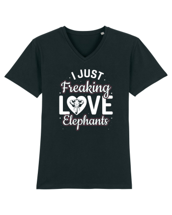 I Just Freaking Love Elephants Black