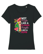 Not Fragile Like A Flower Fragile Like A Bomb Tricou mânecă scurtă guler larg fitted Damă Expresser