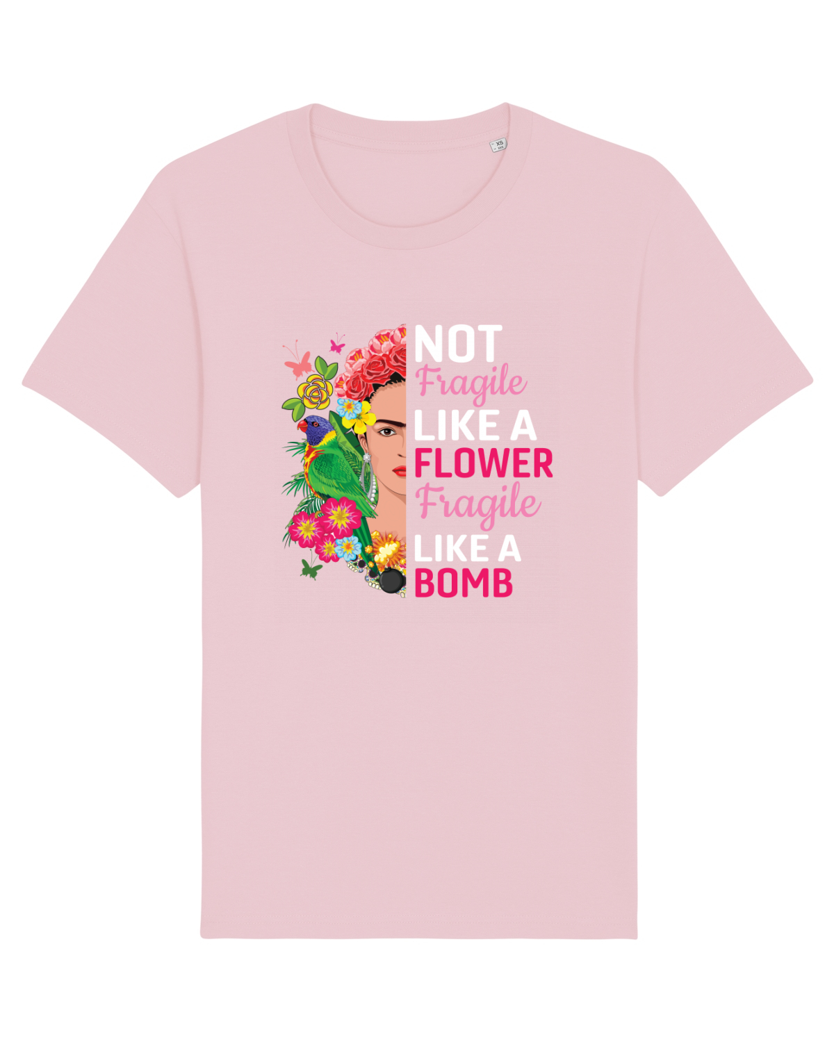 Tricou mânecă scurtă Unisex Rocker Cotton Pink