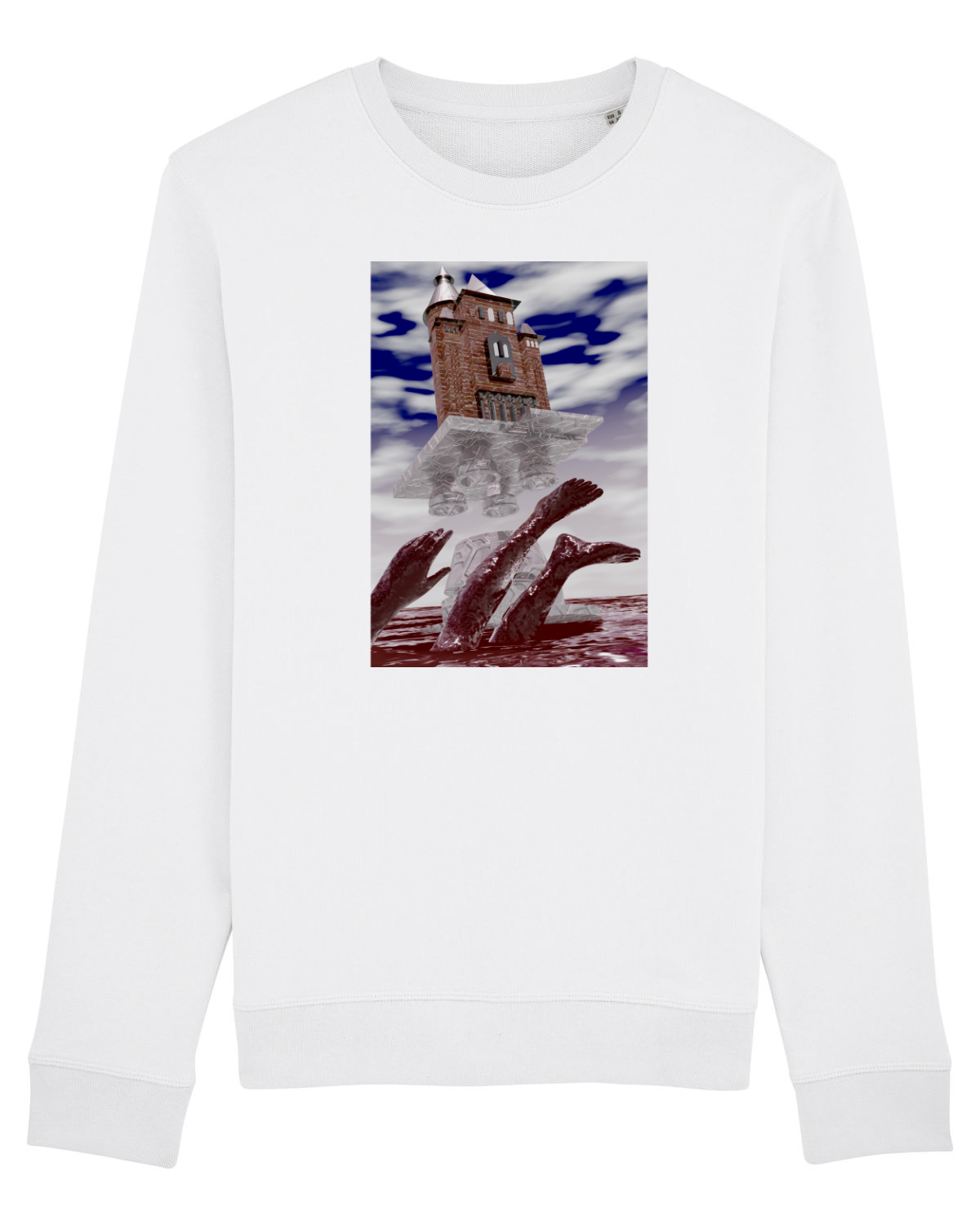 Bluză mânecă lungă Unisex Rise White