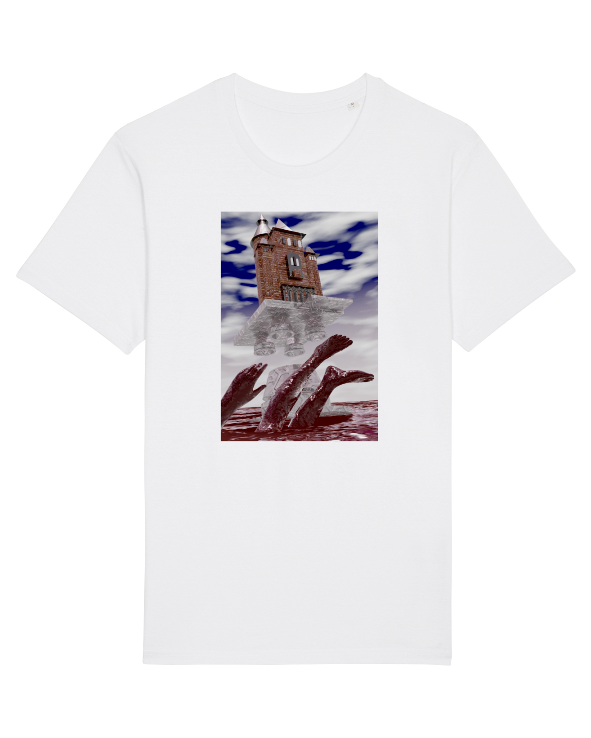 Tricou mânecă scurtă Unisex Rocker White